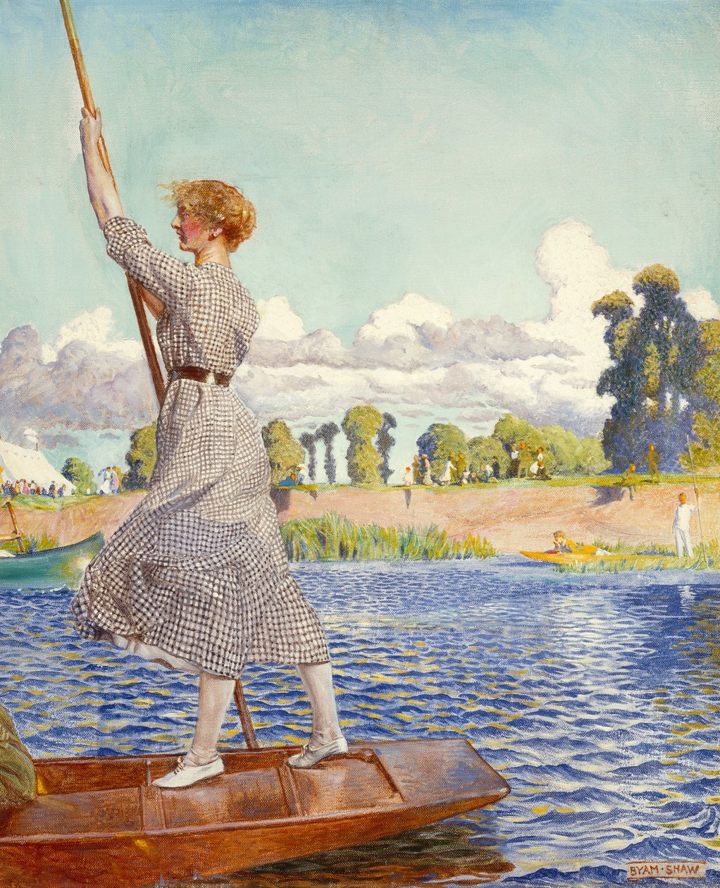 The Regatta (olaj, vászon) alkotó: John Byam Liston Shaw