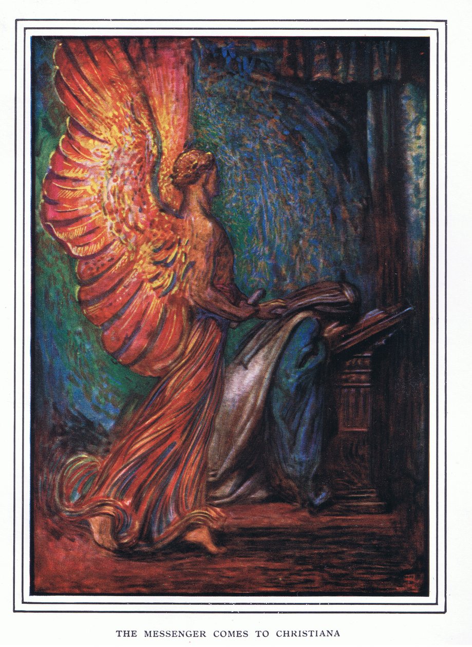 A hírnök Christianához érkezik alkotó: John Byam Liston Shaw