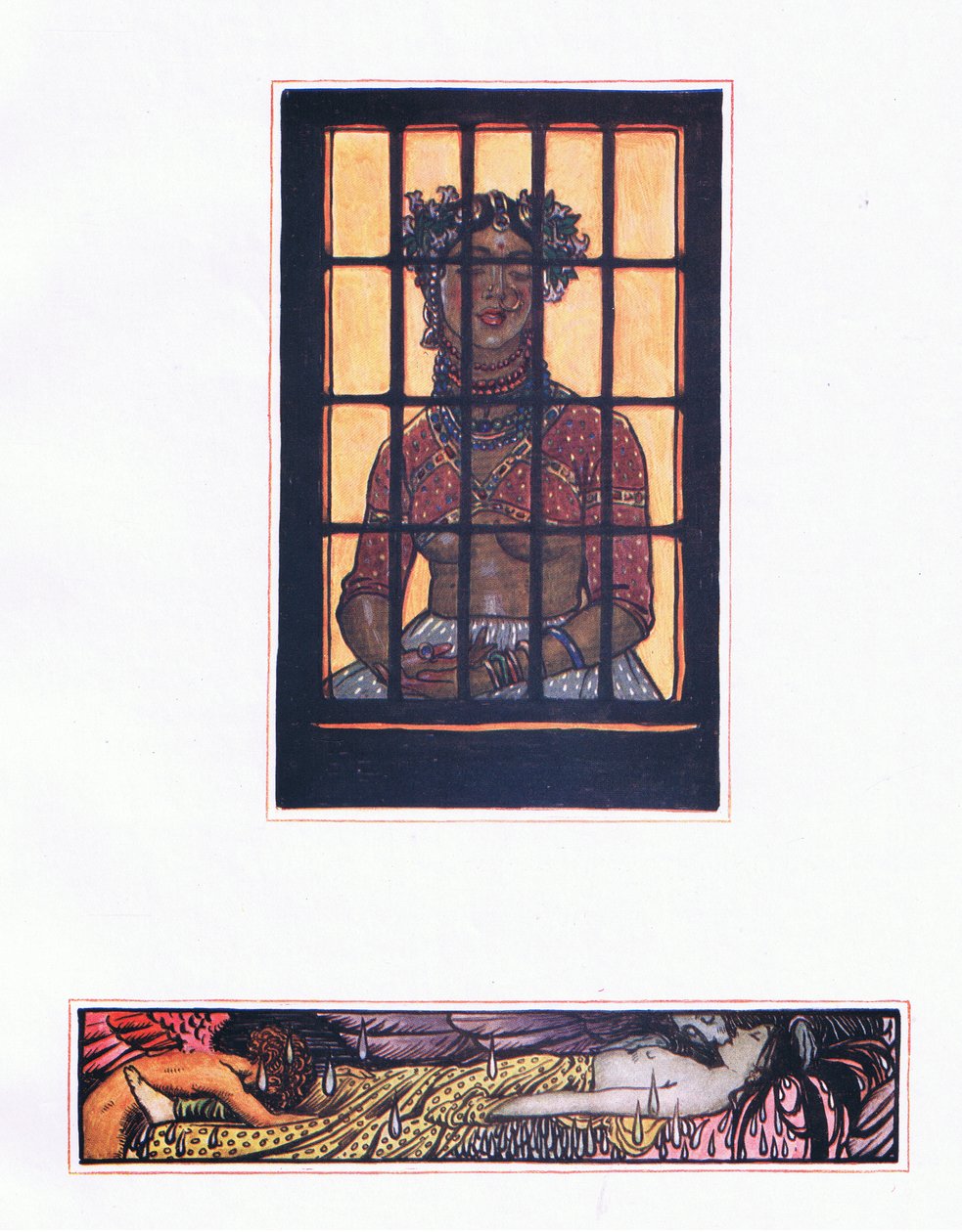Lilavanti története, illusztráció a Káma kertjéből (és más dalszöveg Indiából), 1920 alkotó: John Byam Liston Shaw