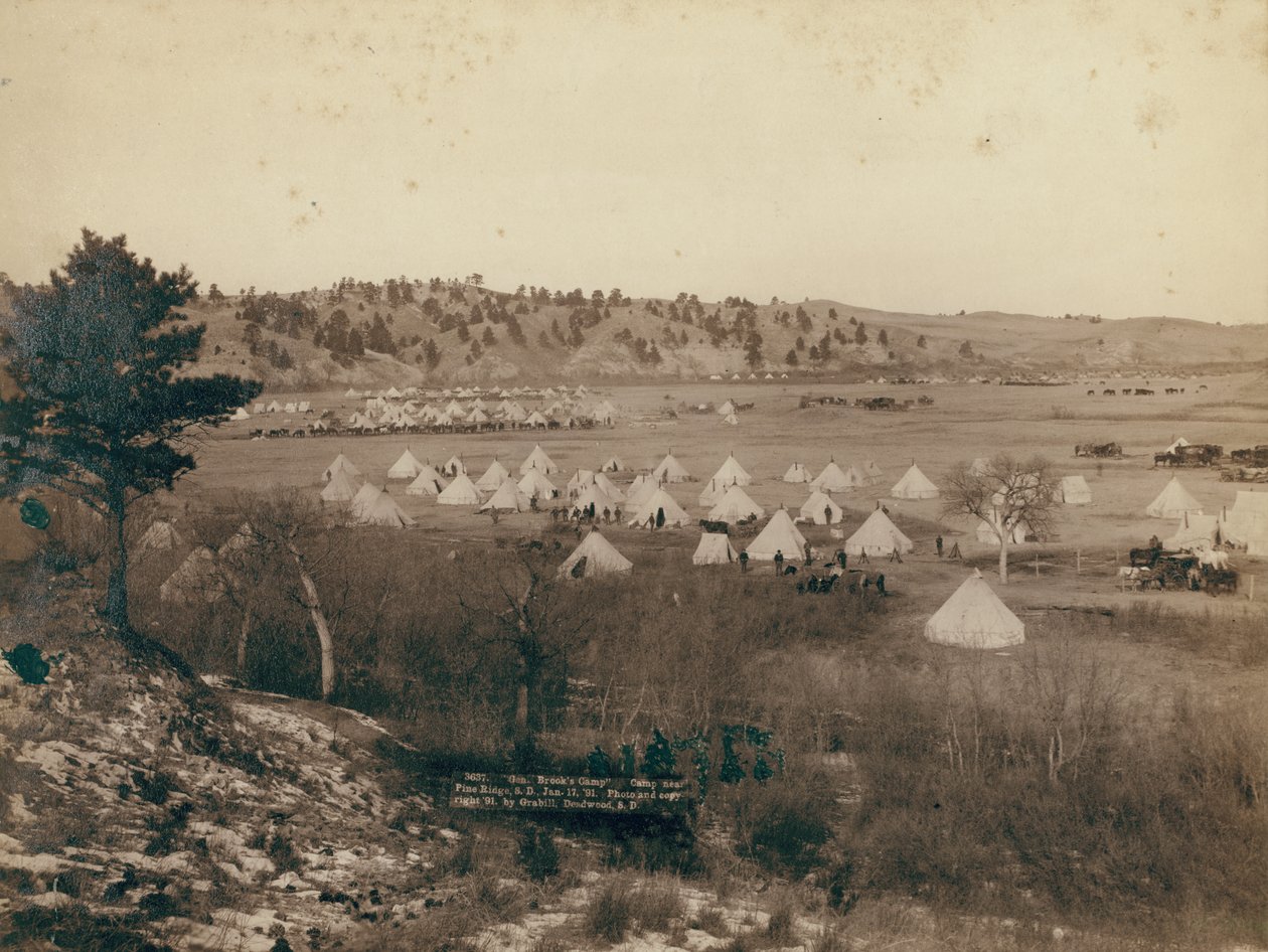 Brook tábornok tábora Pine Ridge közelében alkotó: John C. H. Grabill