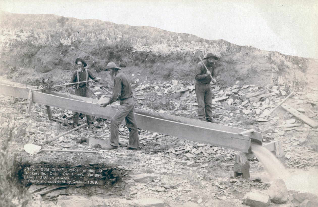 Gold Placer bányászat, Rockerville alkotó: John C. H. Grabill