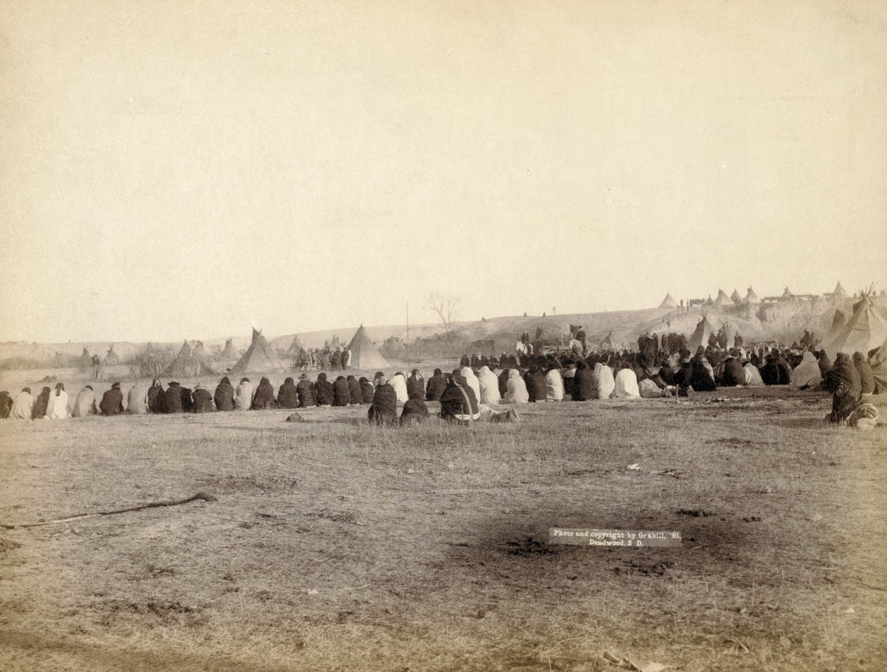Indiai Tanács az ellenséges táborban, 1891 alkotó: John C. H. Grabill