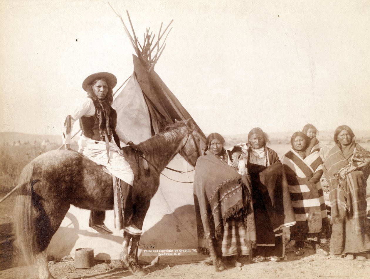 Lakota indián nők a sikátorban, 1891 alkotó: John C. H. Grabill