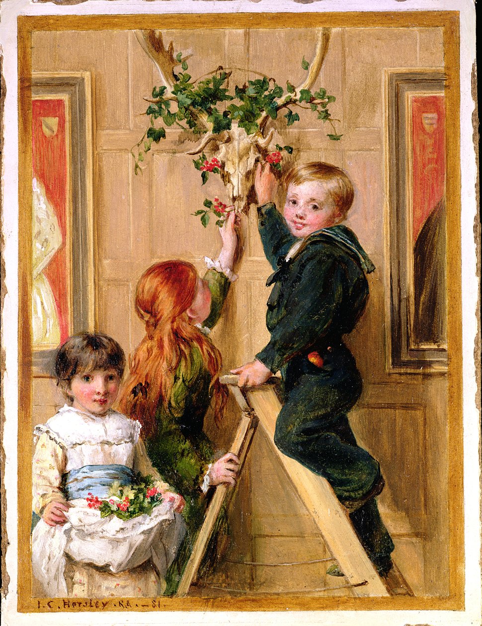 Díszítés Hollyval, 1881 alkotó: John Callcott Horsley