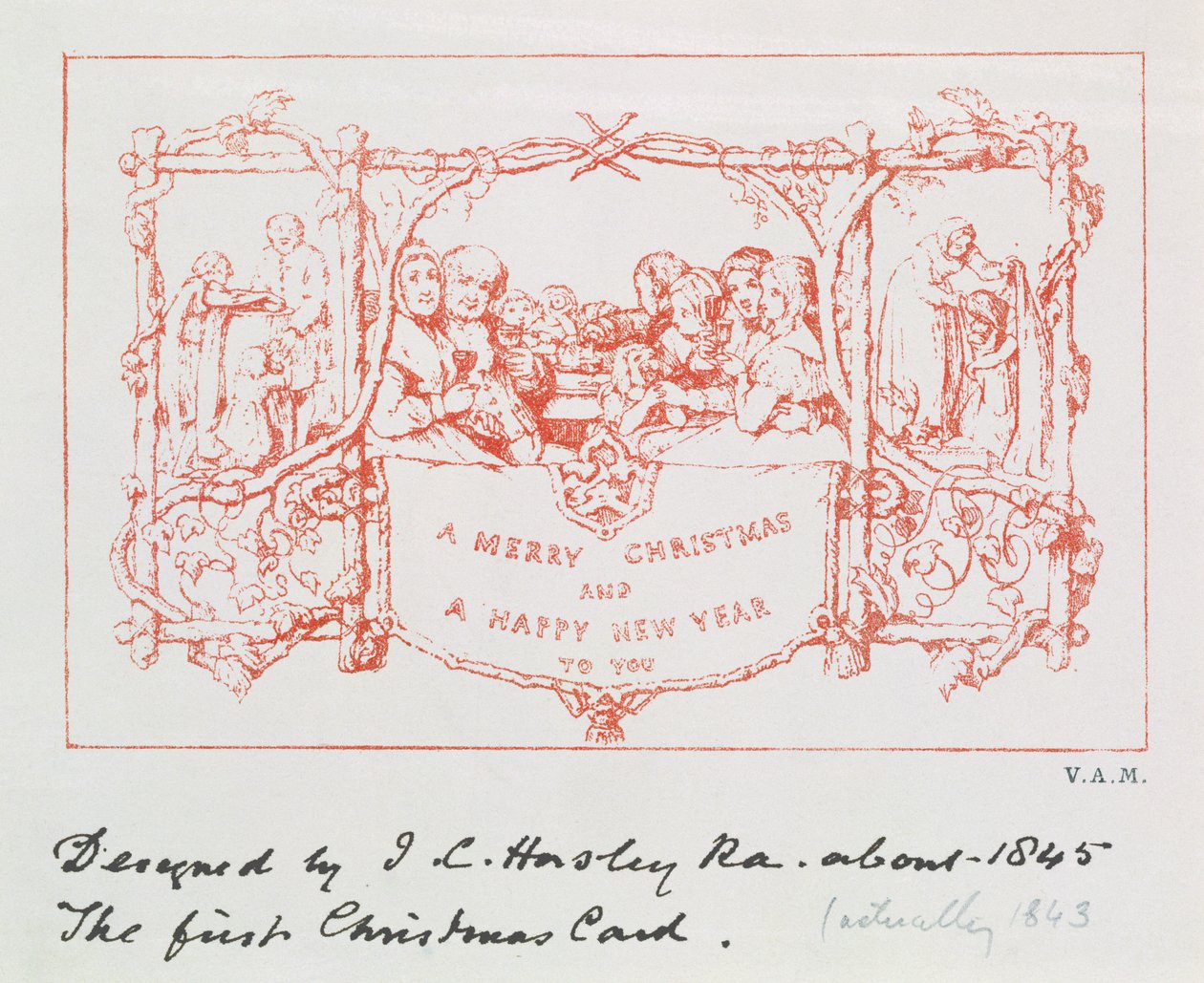 Az első karácsonyi képeslap, J.C.Horsley, 1843 alkotó: John Callcott Horsley