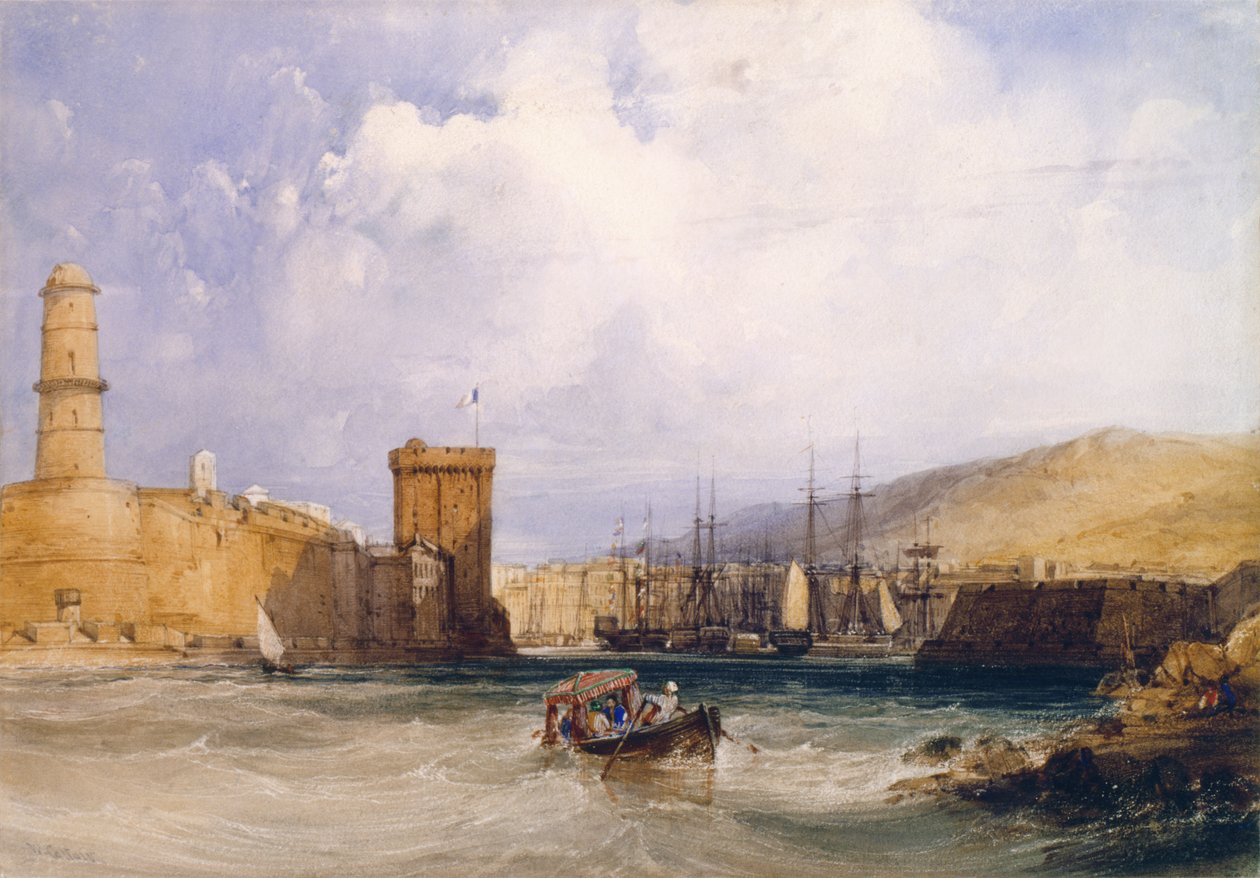 A marseille-i kikötő bejárata (wc) alkotó: John Callow