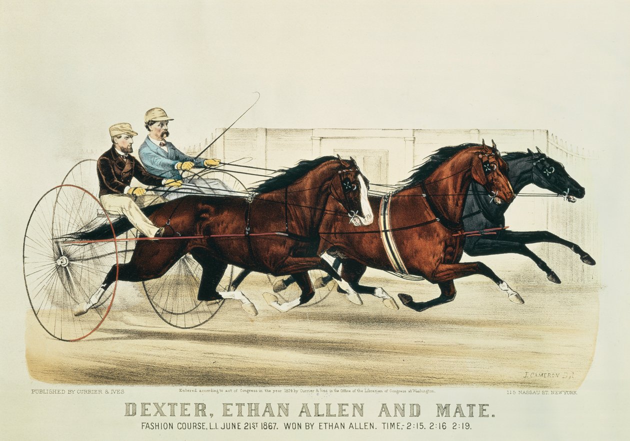 Dexter, Ethan Allen és Mate, Nathaniel Currier (1813-88) és James Merritt Ives (1824-95), 1874 alkotó: John Cameron
