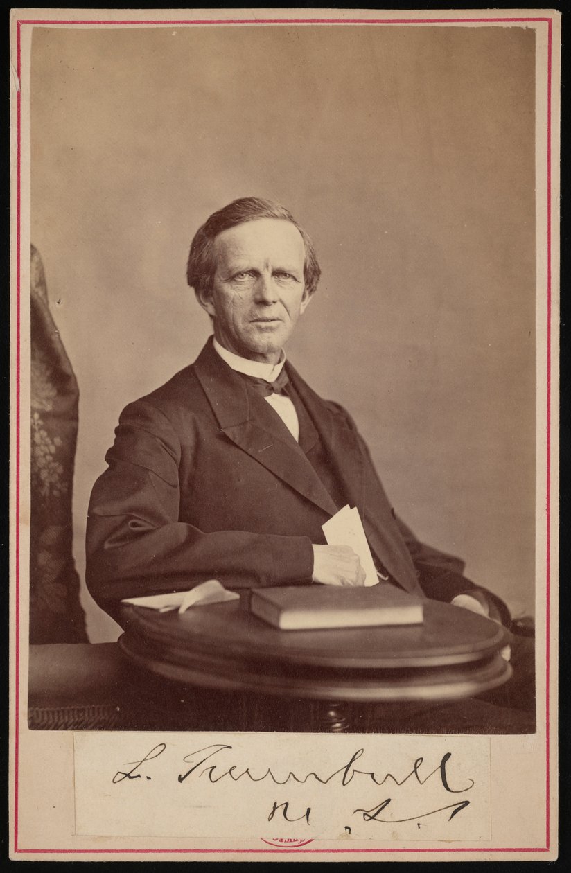Lyman Trumbull portréja 1813-1896, 1876 előtt. alkotó: John Carbutt