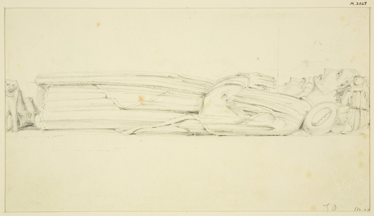 William Canynges képmása a St Mary Redcliffe-ben (és a másik kép a hátoldalon) (ceruza és akvarell papíron) alkotó: John Carter