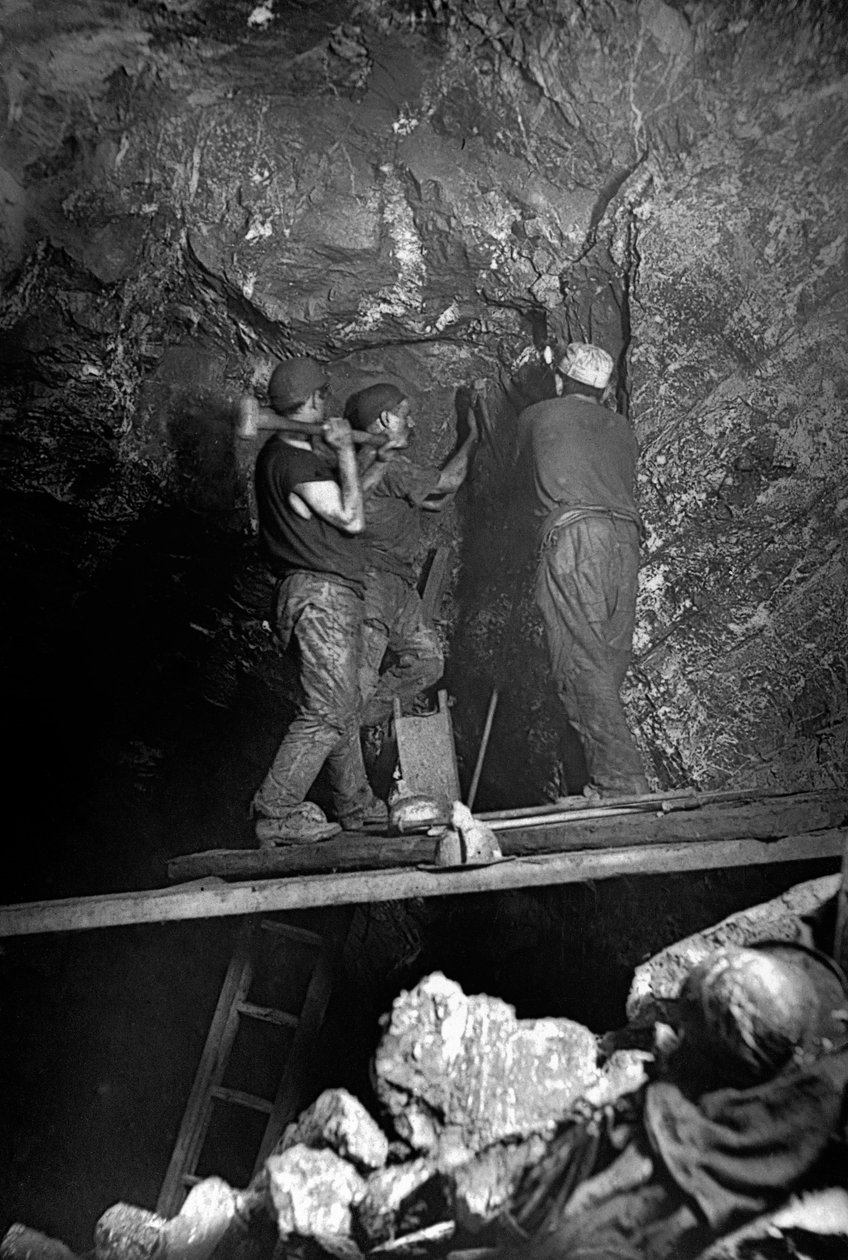 Földalatti bányászat, Colcauth, Cornwall alkotó: John Charles Burrow