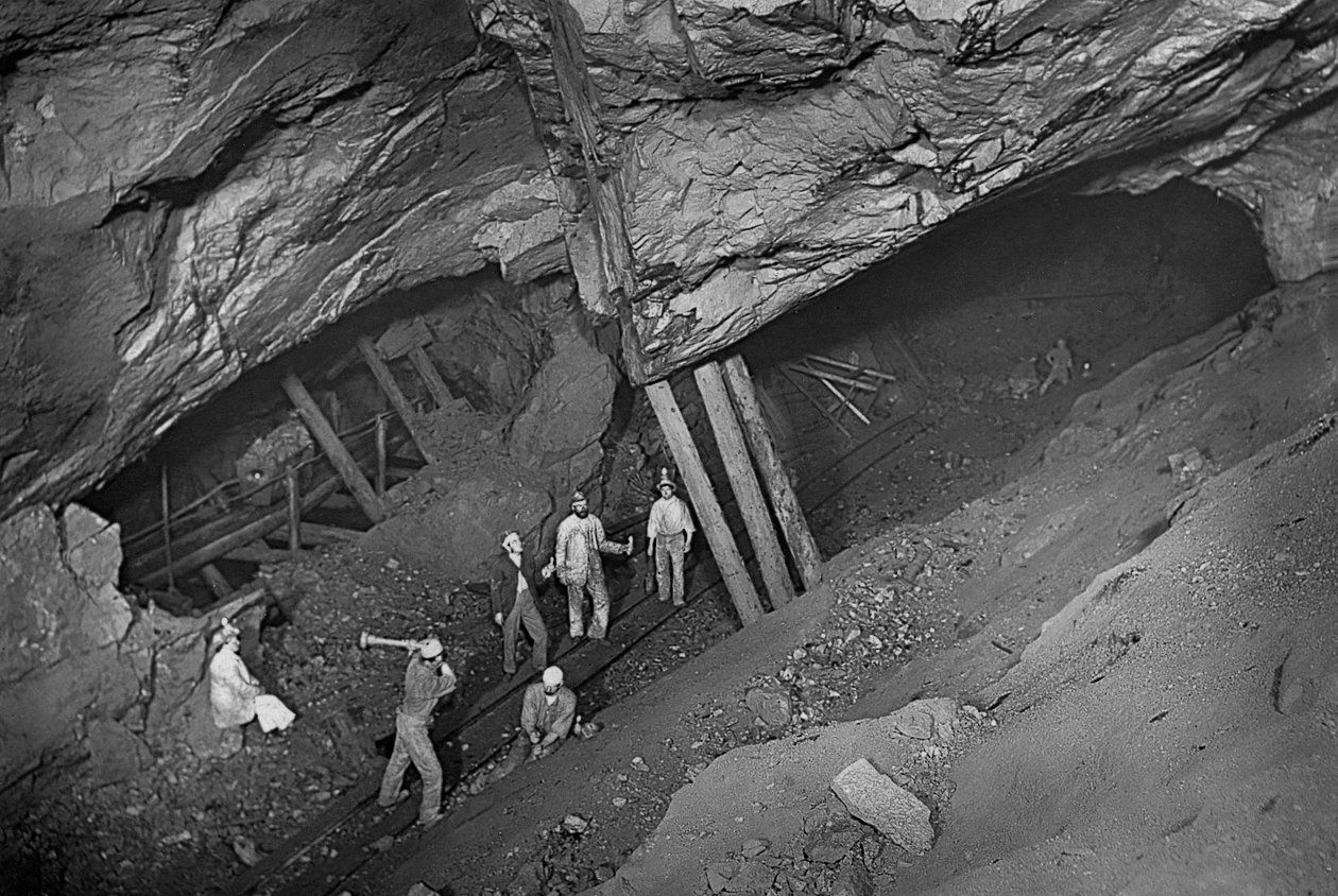 Földalatti bányászat, Dolcoath, Cornwall alkotó: John Charles Burrow