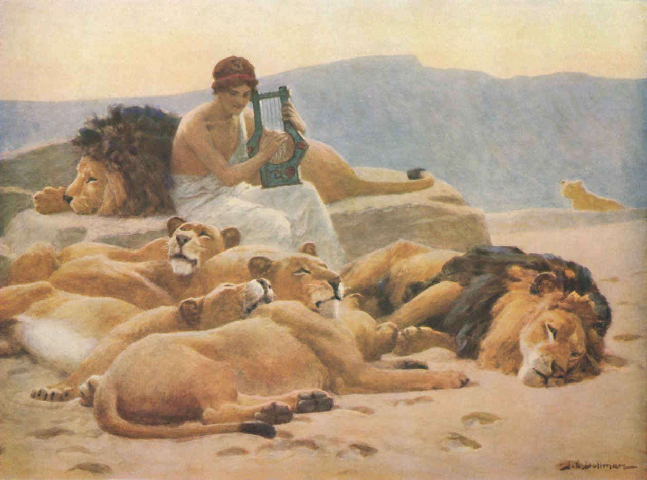Orpheus és lantja, 19. század vége – 20. század eleje, 1914. alkotó: John Charles Dollman