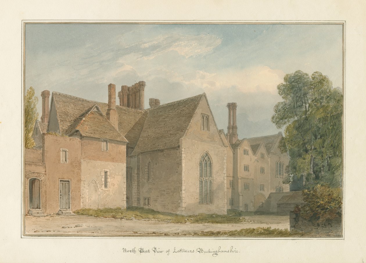 Buckinghamshire - Latimers Hall alkotó: John Chessell Buckler