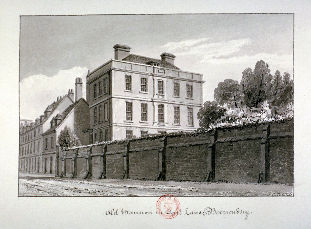 East Lane, Bermondsey, London, 1826 alkotó: John Chessell Buckler