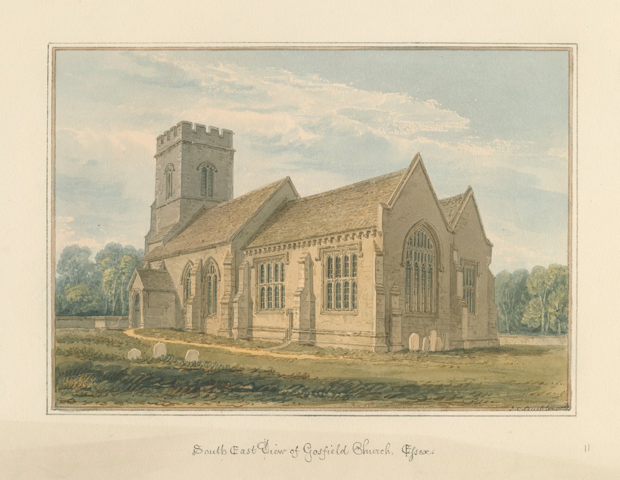 Essex - Gosfield templom alkotó: John Chessell Buckler