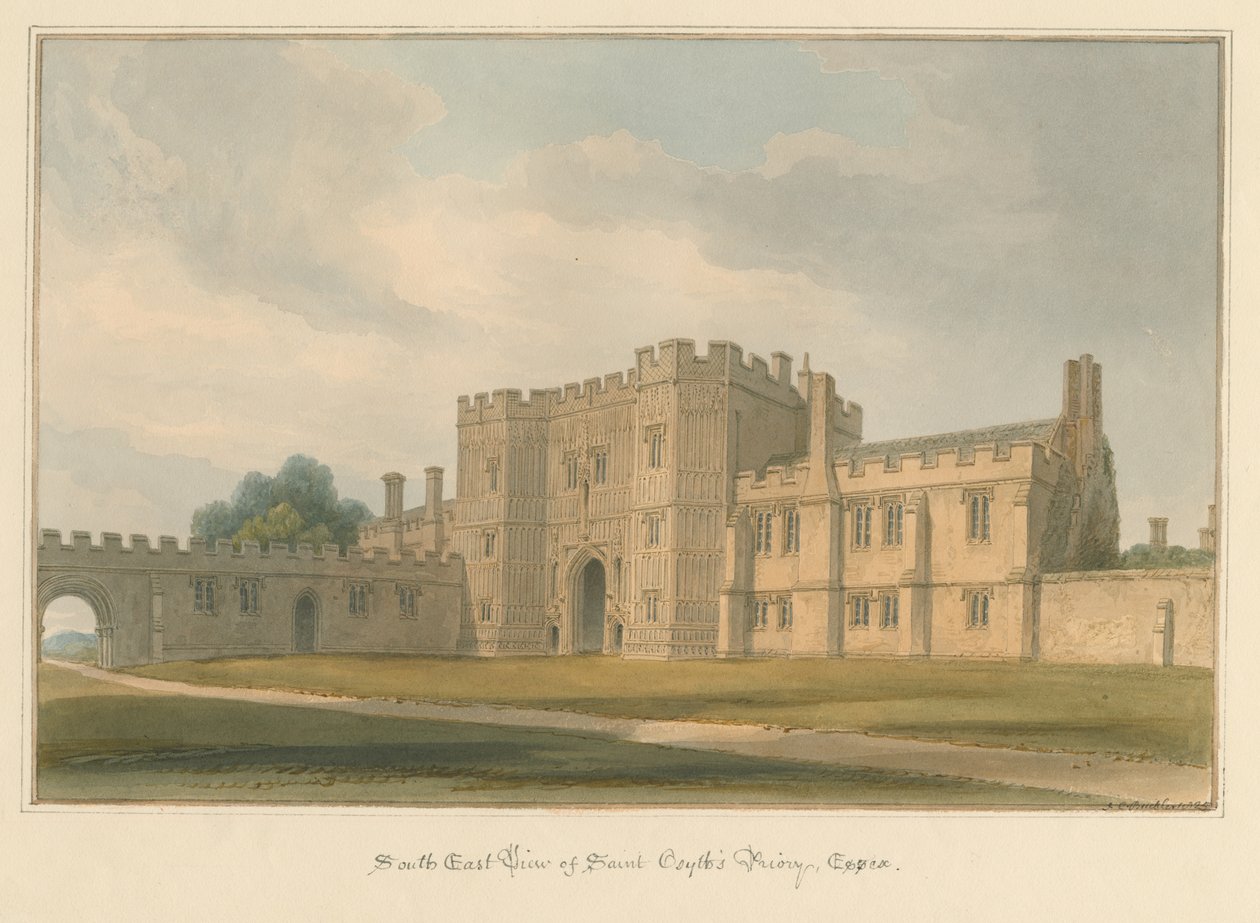 Essex – Saint Osyth rendháza, 1825 alkotó: John Chessell Buckler