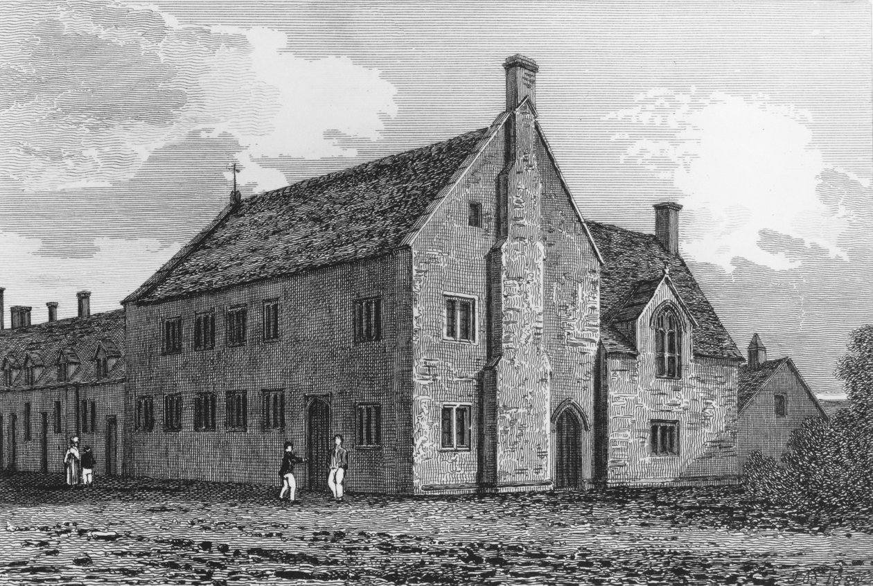 Gimnázium az oxfordshire-i Burfordban alkotó: John Chessell Buckler
