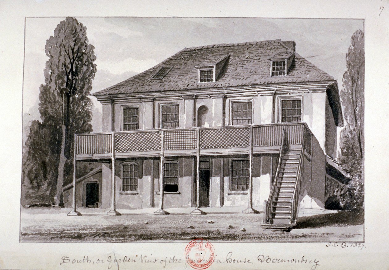Jamaica House, Cherry Garden Street, Bermondsey, London, 1827 alkotó: John Chessell Buckler