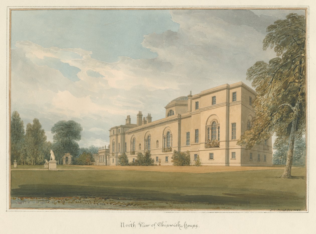 Middlesex – Chiswick-ház, 1822 alkotó: John Chessell Buckler