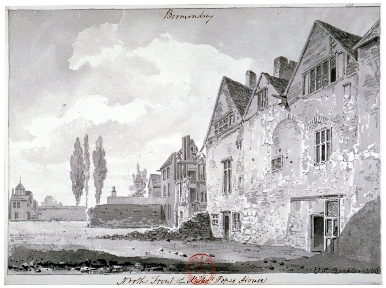 A Bermondsey House északi frontja, London, 1816 alkotó: John Chessell Buckler