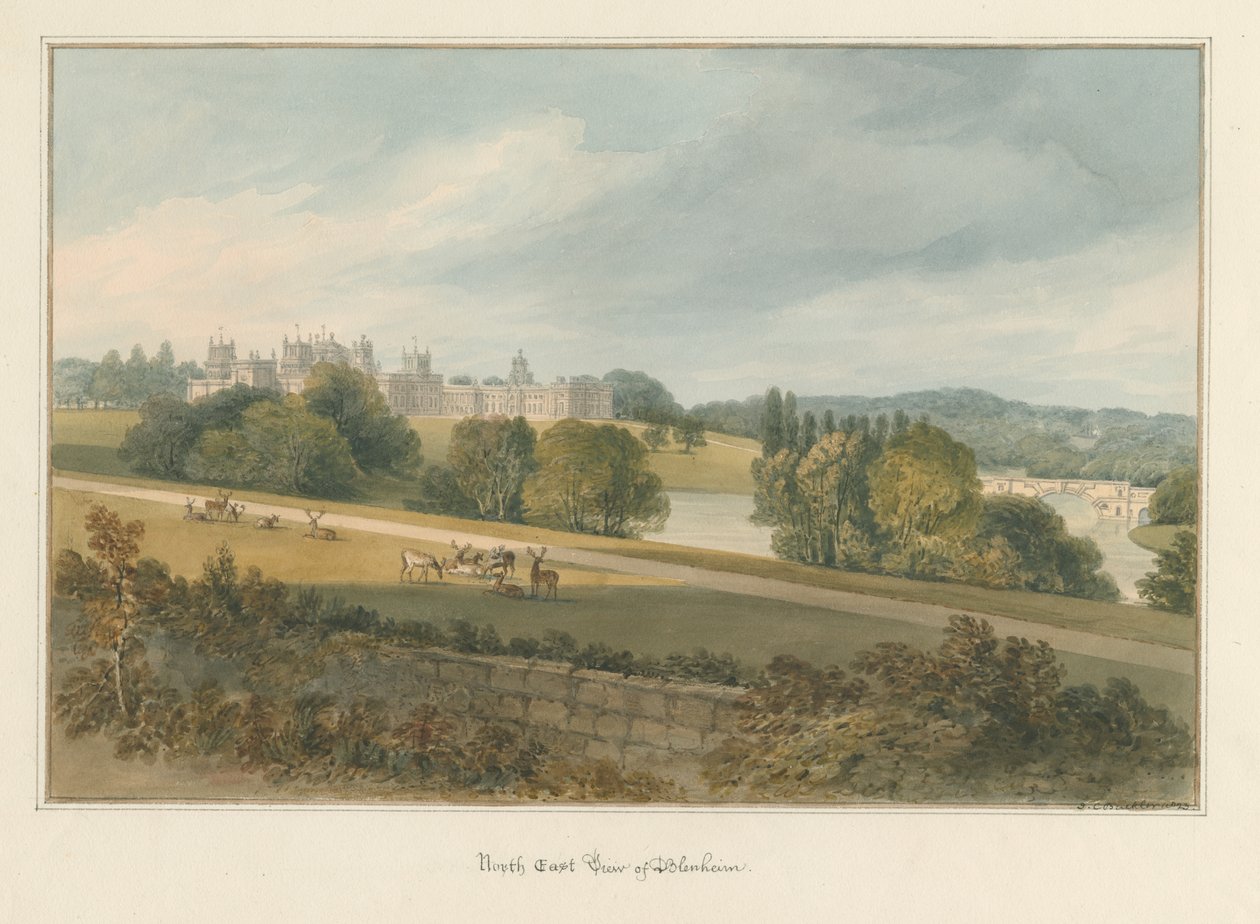 Oxfordshire – Blenheim [palota], 1823 alkotó: John Chessell Buckler