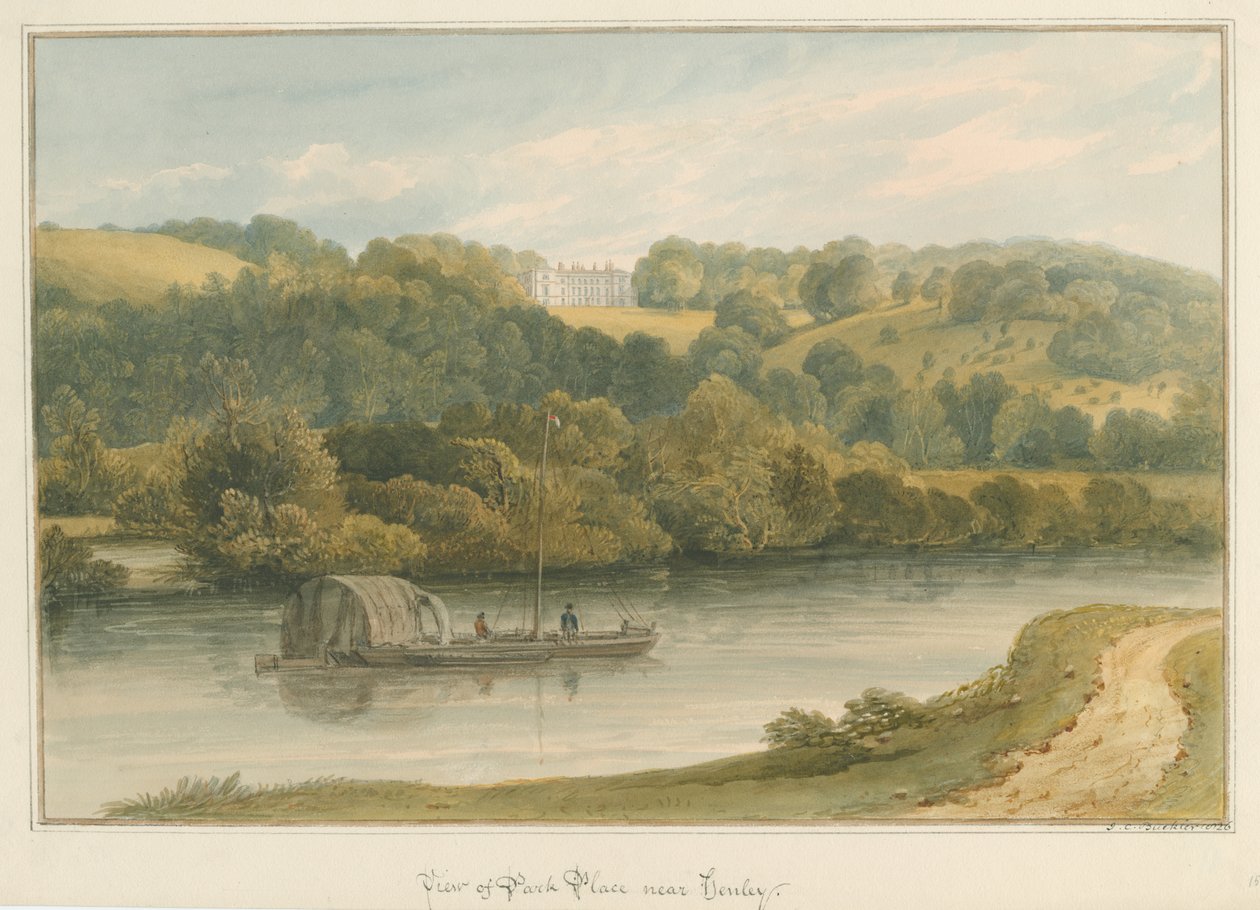 Oxfordshire – Henley upon Thames – Park Place, 1826 alkotó: John Chessell Buckler