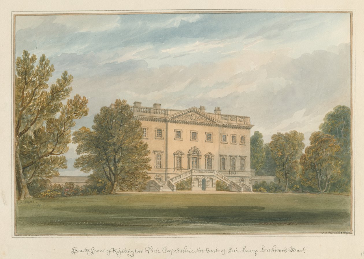 Oxfordshire – Kirtlington Park, 1827 alkotó: John Chessell Buckler