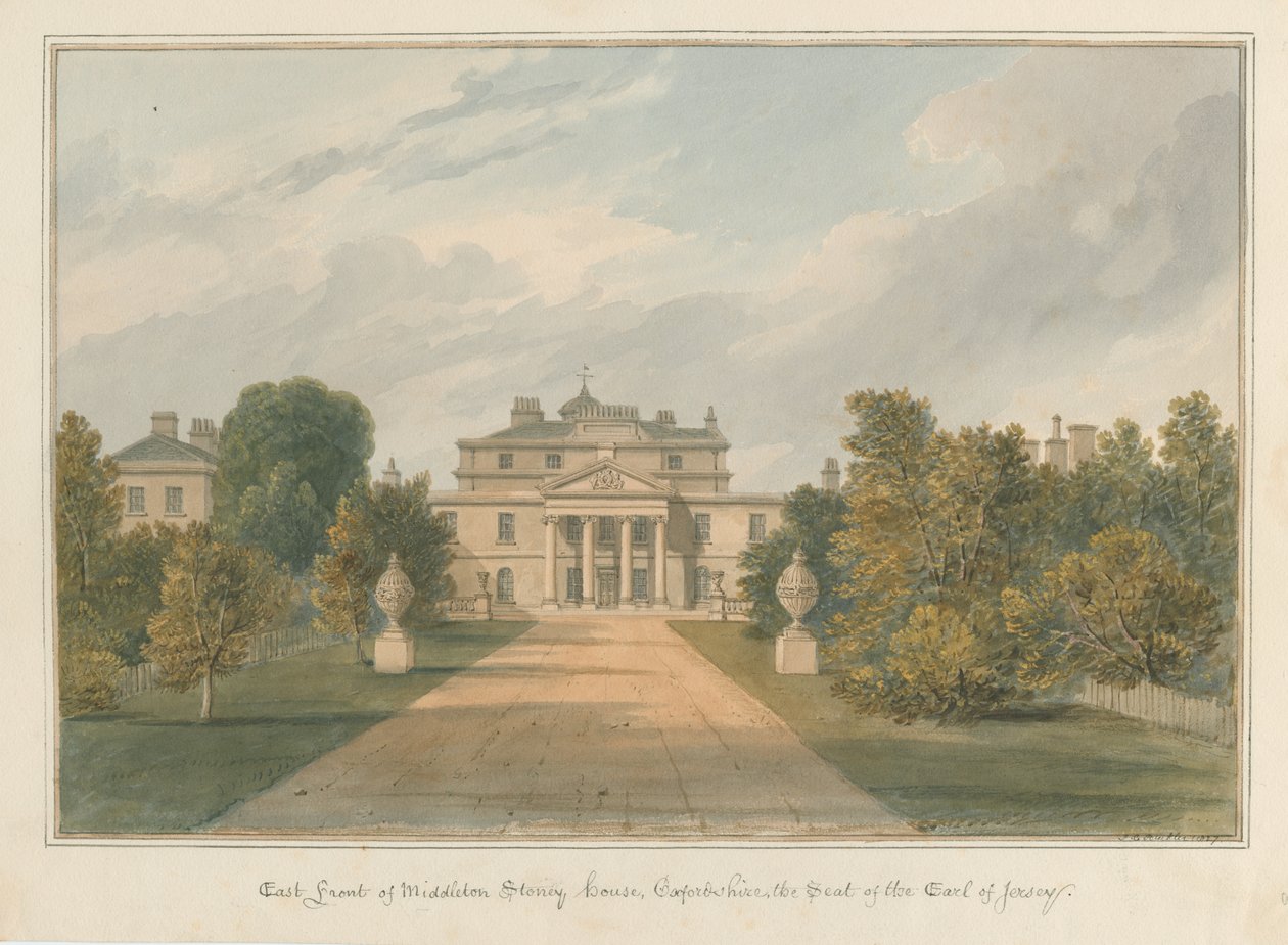 Oxfordshire – Middleton Stoney House, 1827 alkotó: John Chessell Buckler
