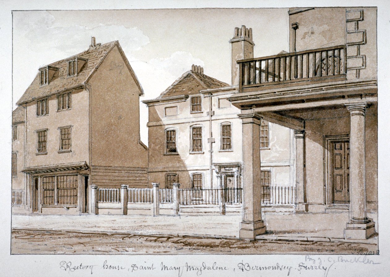 A paplak, Szent Mária Magdolna, Bermondsey, London, 1828 alkotó: John Chessell Buckler