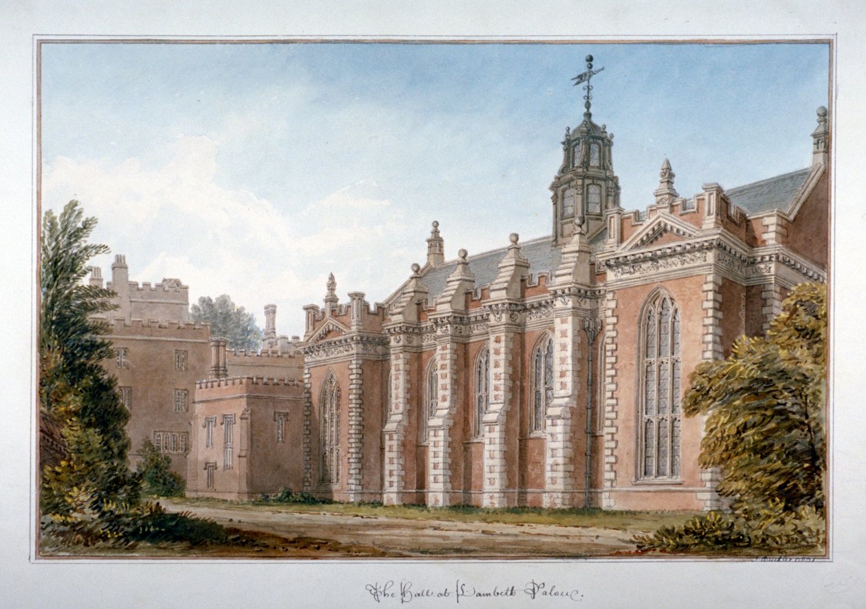 Kilátás a Lambeth-palota csarnokára, London, 1831 alkotó: John Chessell Buckler