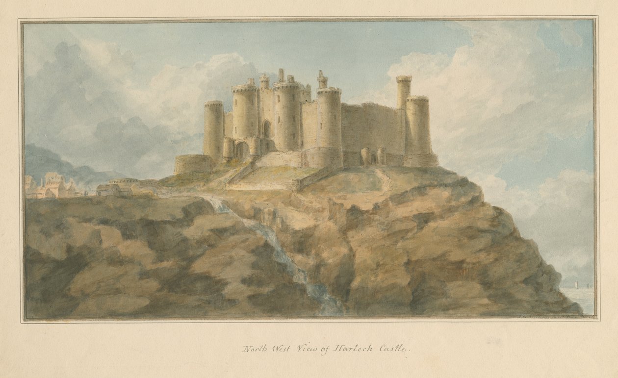 Wales – Mouthshire – Harlech kastély, 1800 alkotó: John Chessell Buckler