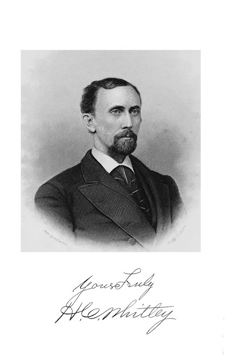 Hiram C. Whitley portréja, George Burnham „Három év hamisítókkal, csempészekkel és bálszállítókkal” című film előlapja alkotó: John Chester Buttre