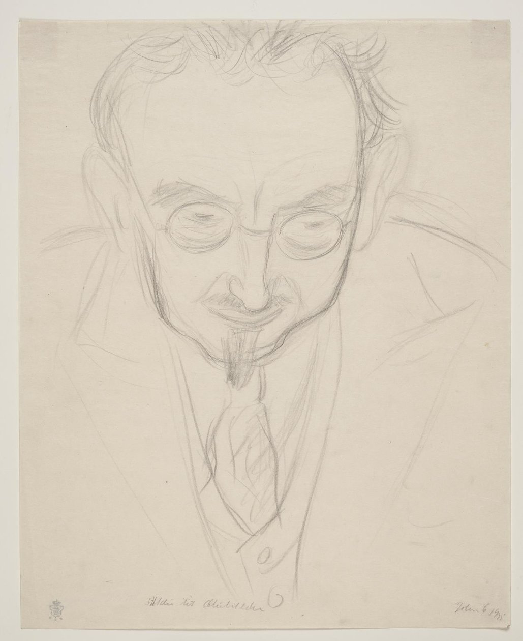 A geográfus, G. Hatt professzor. Mellkép en face. alkotó: John Christensen