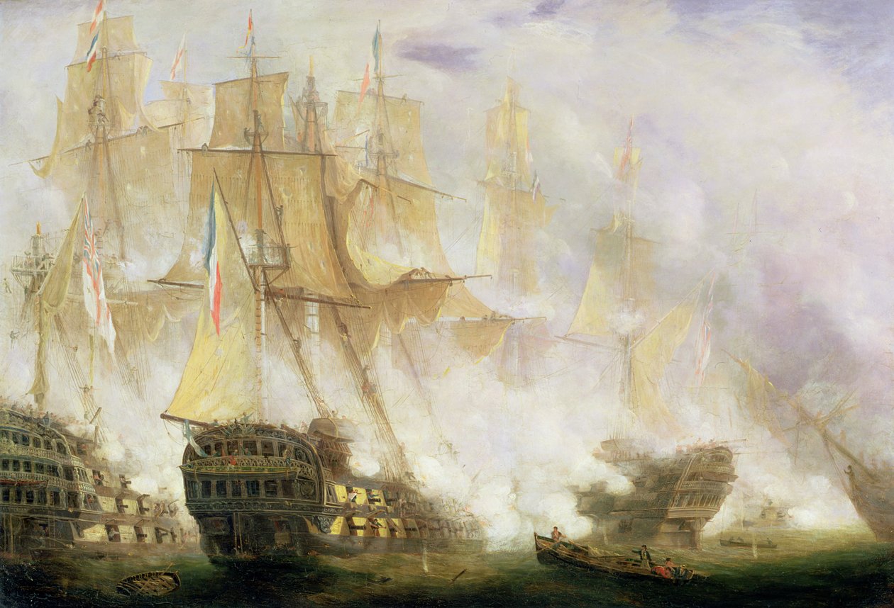 A trafalgari csata, 1841 körül (olaj, vászon) alkotó: John Christian Schetky