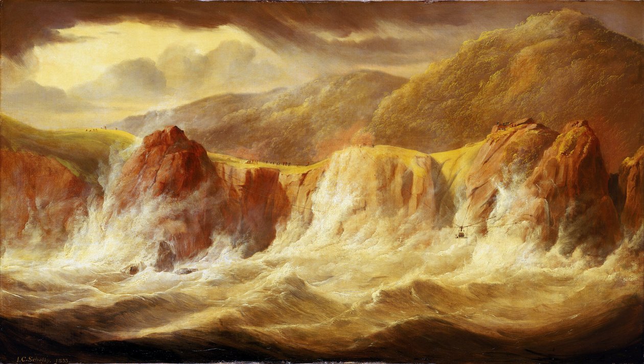 A HMS "Thetis" rakományának és kincseinek mentése a brazíliai Frio-foknál, miután a fregatt december 4-én elsüllyedt. alkotó: John Christian Schetky