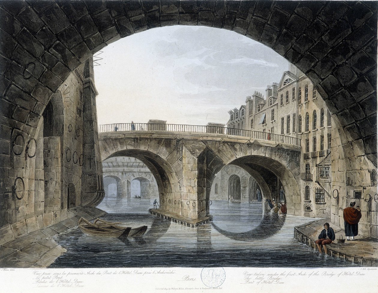 Párizs, a Peer Pont - dess. de Mats, 1810 körül, Párizs városa. alkotó: John Claude Nattes
