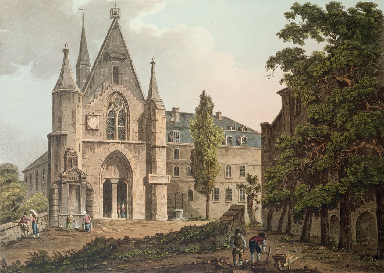 A párizsi College de Navarre, metszett I. Hill, 1809 (akvatinta) alkotó: John Claude Nattes