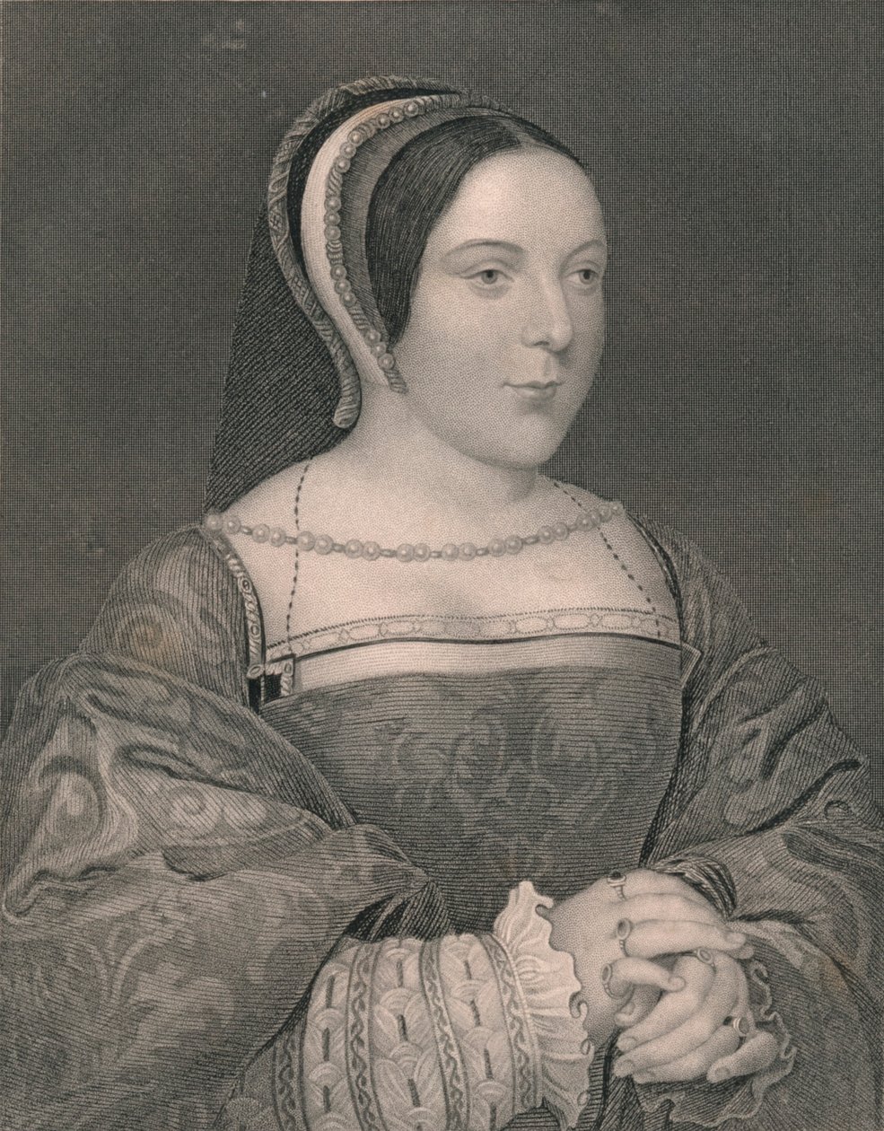 Tudor Margit. Skócia királynője, 1525, 19. század eleje-közepe. alkotó: John Cochran