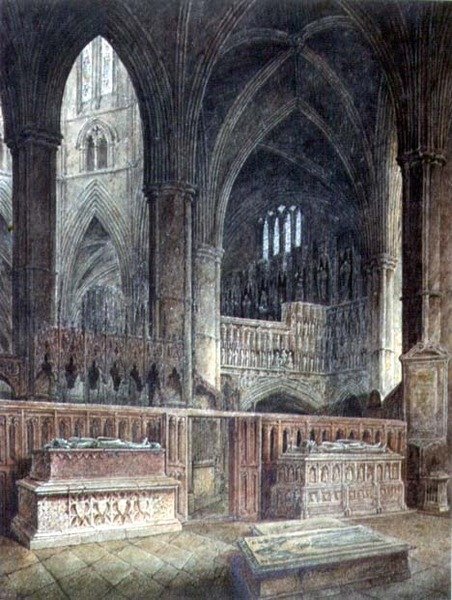 A Szent Edmunds kápolna belseje, Westminster apátság, 19. század alkotó: John Coney