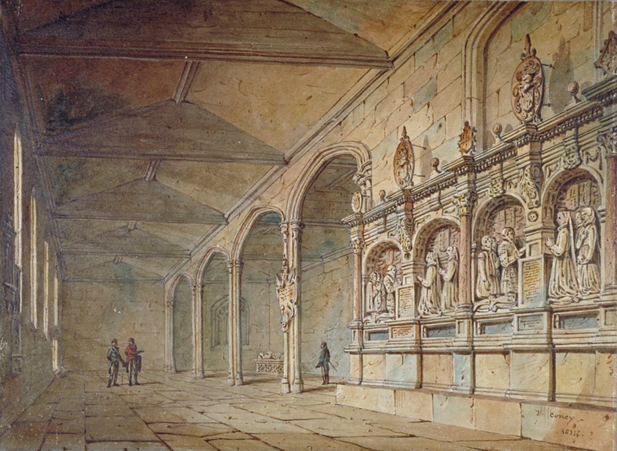 A Szent Péter ad Vincula-kápolna belseje, a londoni Tower, 1814 alkotó: John Coney