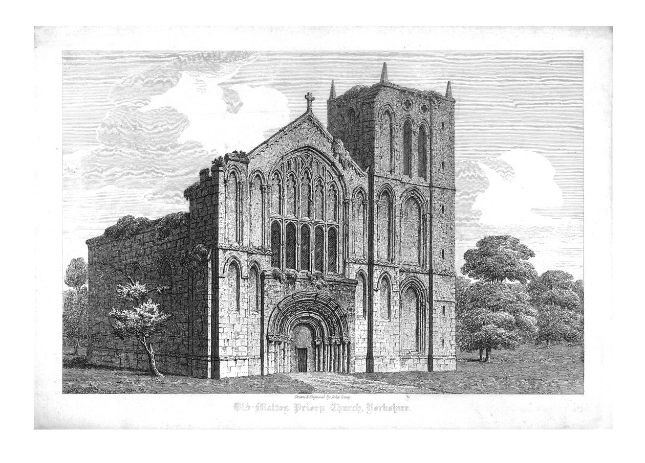 Old Malton Priory Church, Yorkshire, 19. század eleje. alkotó: John Coney