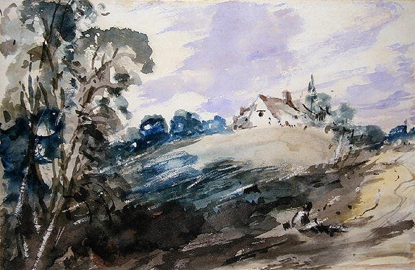 Ház a magas parton (akvarell papíron) alkotó: John Constable
