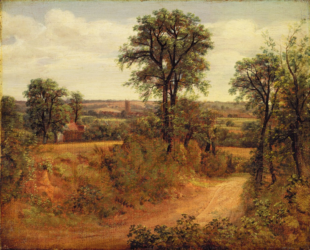 A Lane Dedham közelében, 1802 körül (olaj, vászon) alkotó: John Constable