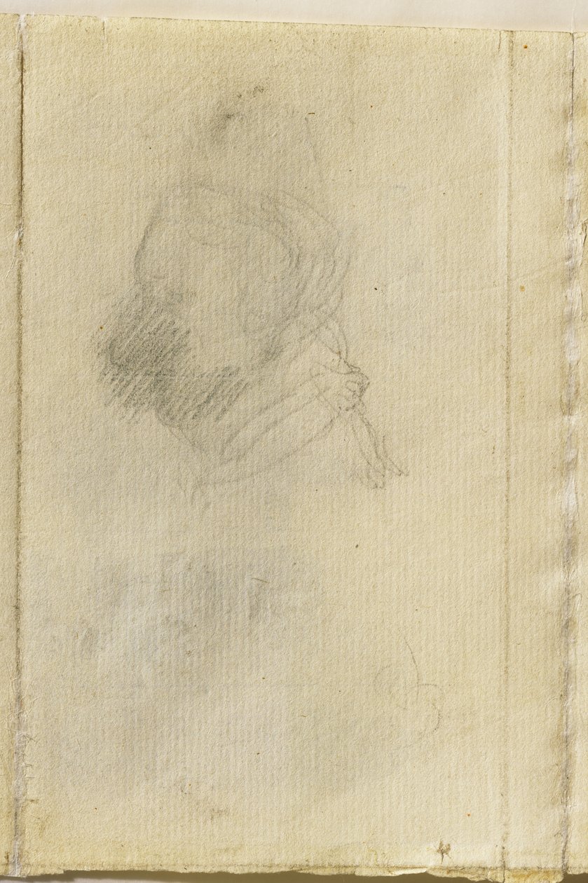 Egy férfi feje a profilban alkotó: John Constable
