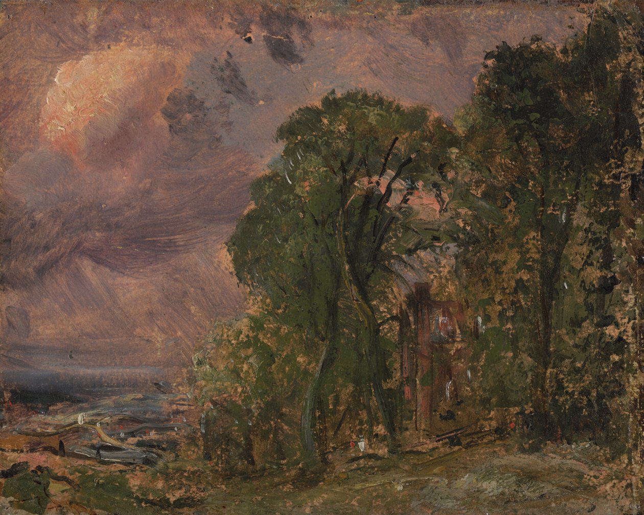 Kilátás Hampsteadben, viharos időben alkotó: John Constable