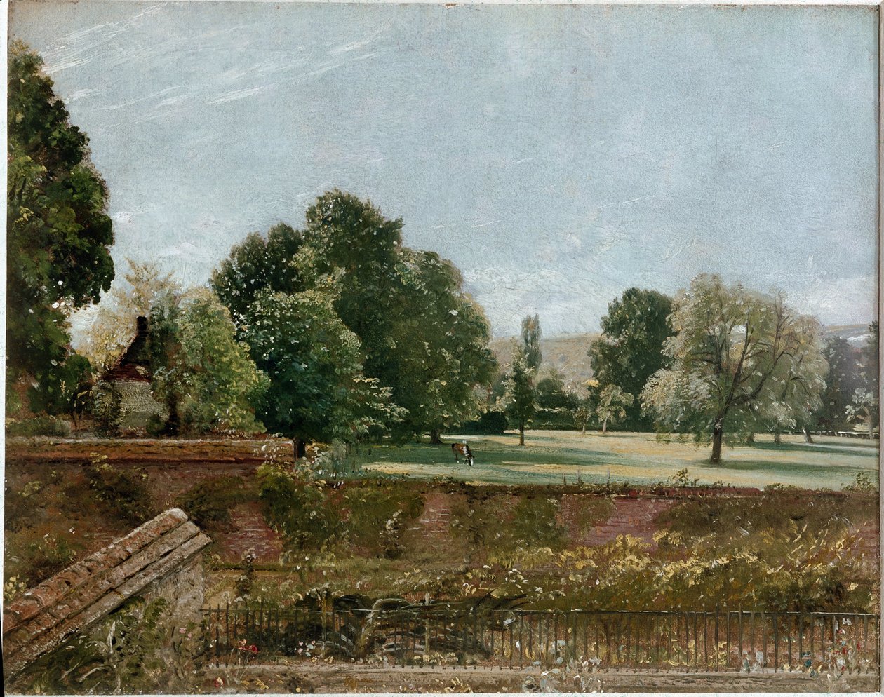 Kilátás Salisburyben, a Fisher Archdeacon House könyvtárából (olaj, vászon alkotó: John Constable