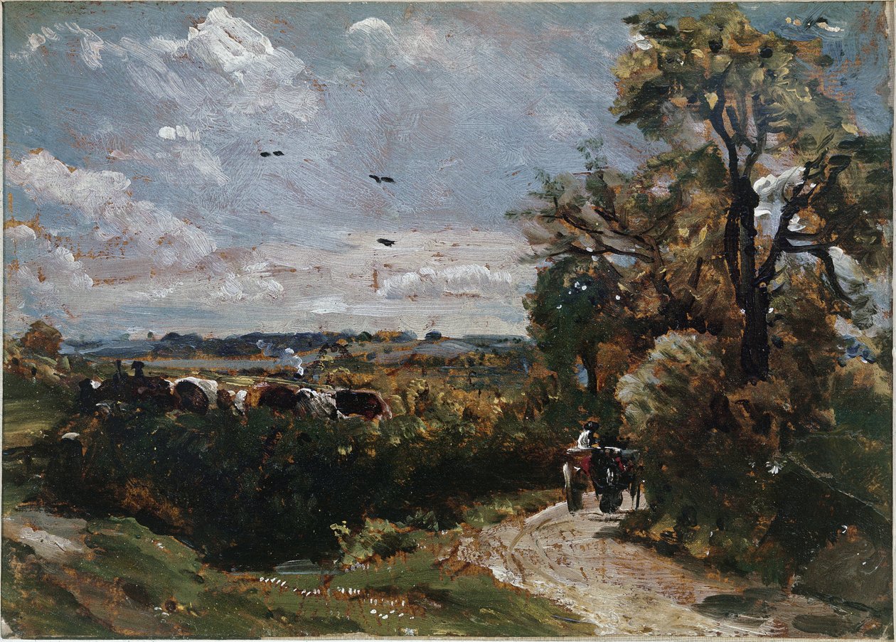 Egy szekér a Flatfordi úton (olaj, vászon alkotó: John Constable