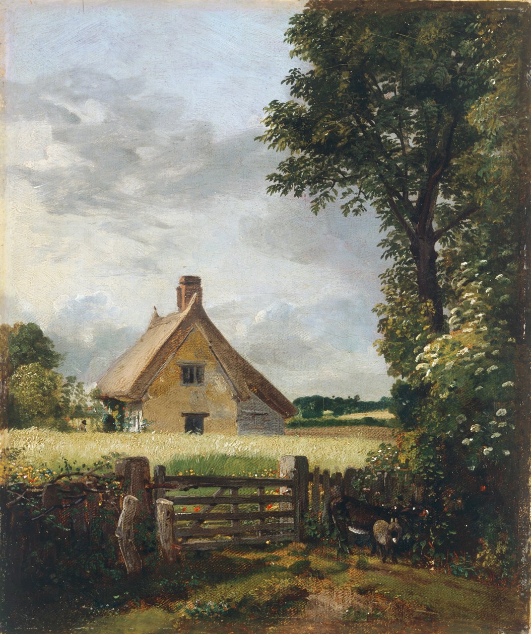 "Víkendház a kukoricatáblában", 1815-1818 alkotó: John Constable