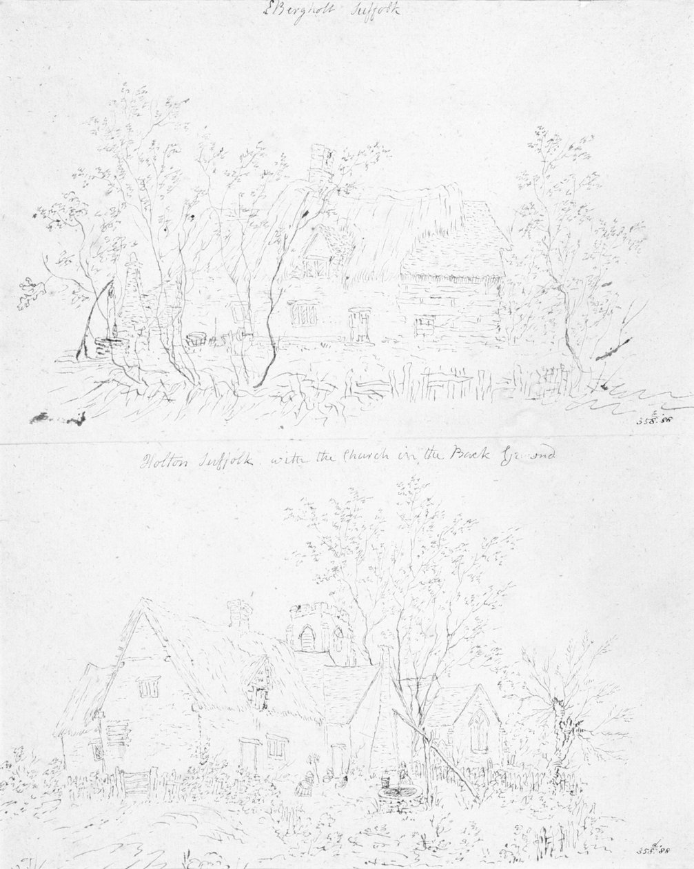 Egy romos nyaraló Capelben, Suffolkban alkotó: John Constable