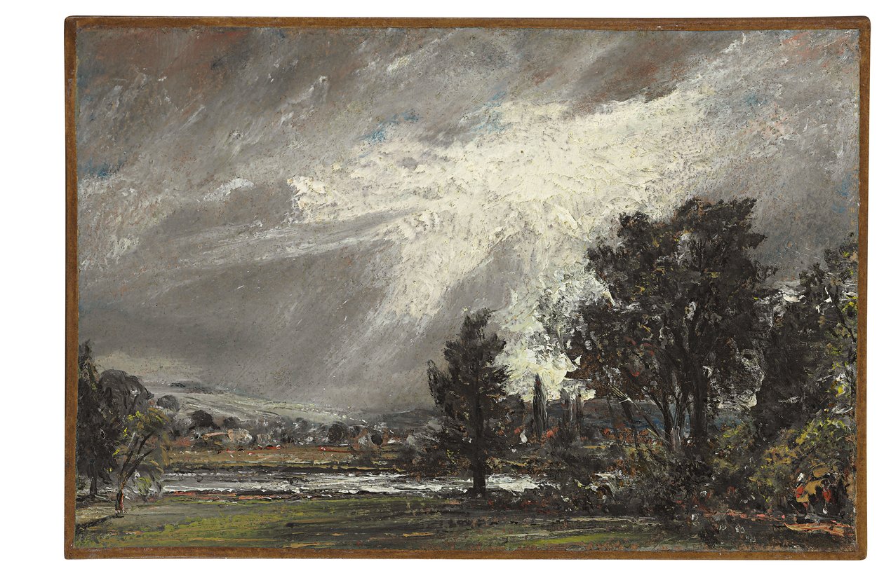Salisbury látképe (olaj, papír, vászonra fektetve) alkotó: John Constable